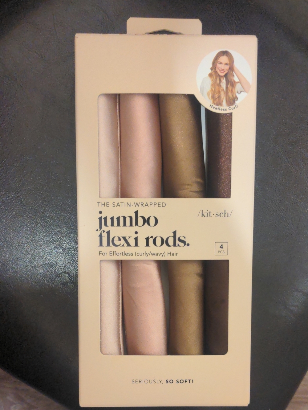 Kitsch Satin-Wrapped Jumbo Flexi Rods - Pink & Gold